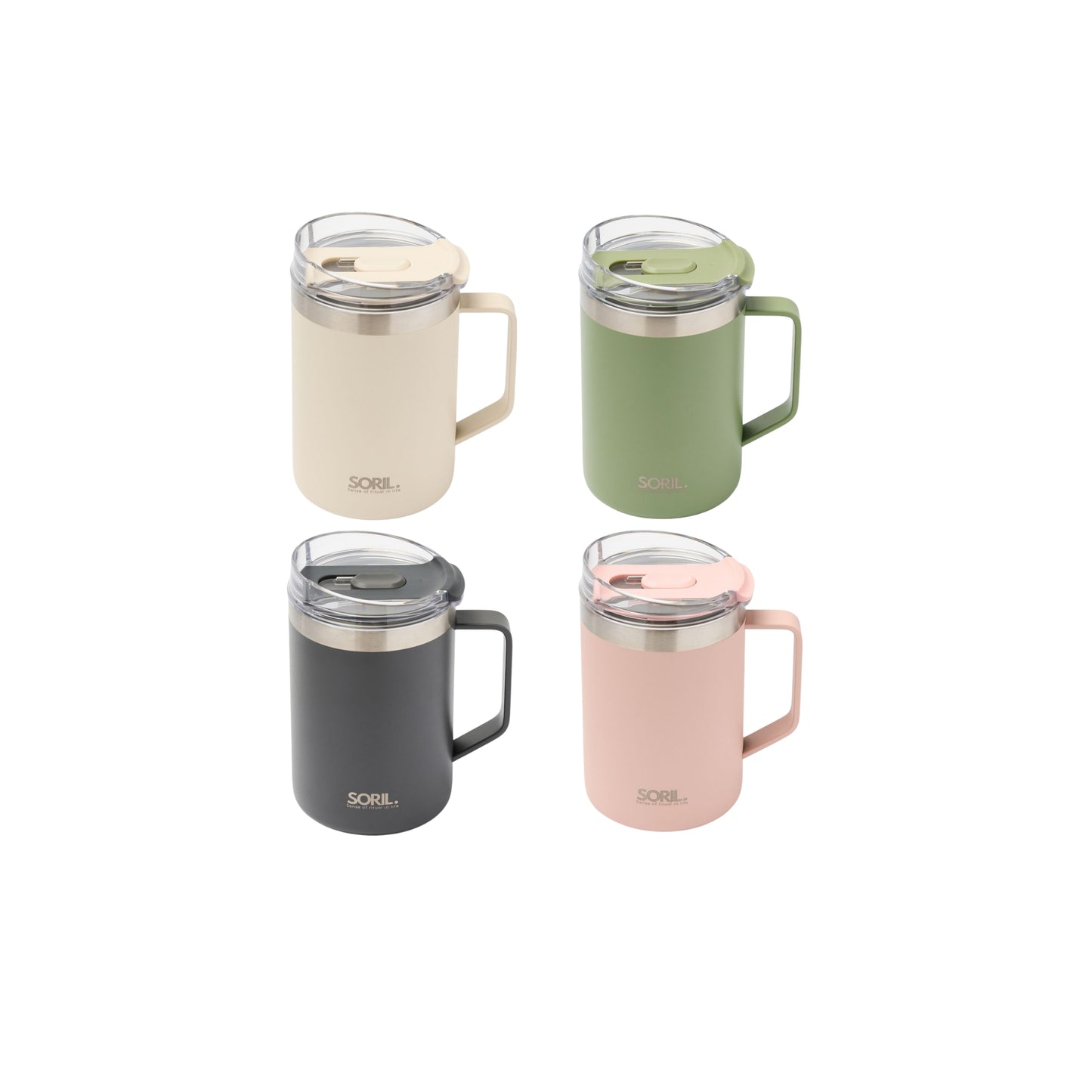 SORIL不鏽鋼真空保溫馬克杯480ml