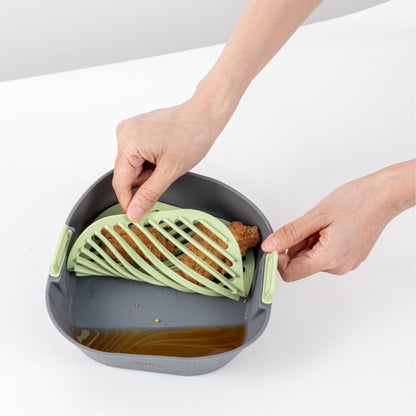 SORIL分離式矽膠蒸炸烘烤籃18cm